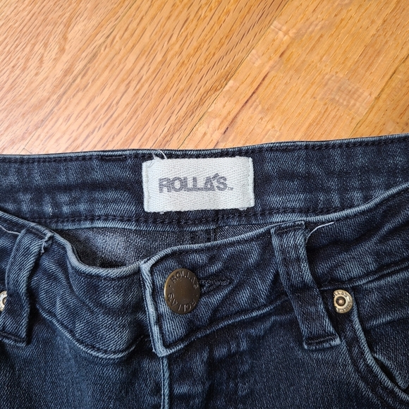 Rolla's Size 28R Westcoast Super Skinny Distressed Jeans Vintage Black - Picture 6 of 9
